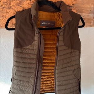 Eddie Bauer Men's Olive Quilted Vest